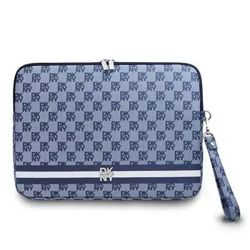 DKNY PU Leather Checkered Pattern and Stripe modrá / pouzdro pro notebook 13-14