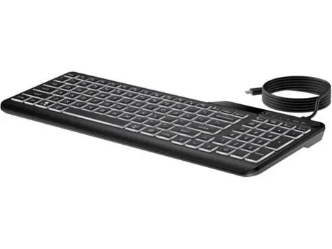 HP 400 Backlit černá / drátová klávesnice / membránová / USB / CZ-SK Layout / 1.5m