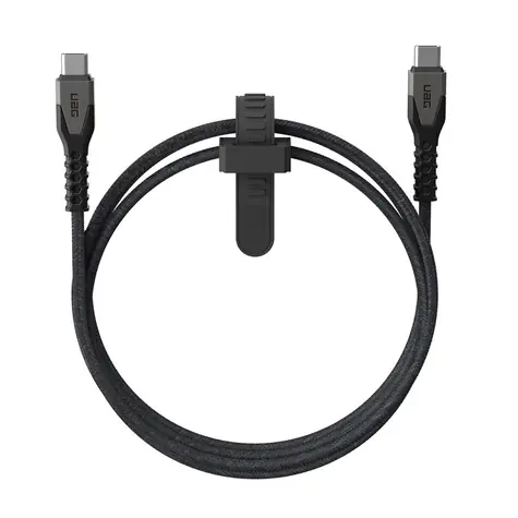 UAG Rugged Kevlar Datový a nabíjecí kabel USB-C (M) - USB-C (M) 1.5m černo-šedá BULK