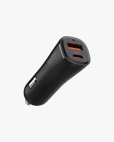 Spigen ArcStation Essential 48W černá / nabíječka do auta / USB-C / USB-A / PD / QC 