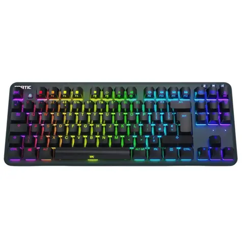 Fnatic miniSTREAK TKL Gaming Tastatur černá / herní bezdrátová klávesnice / mechanická / Kailh Speed Silver / Nordic Ly