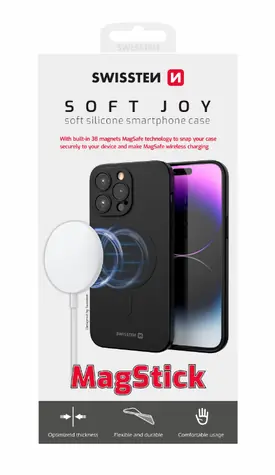 SWISSTEN SOFT JOY MagStick pouzdro pro Apple iPhone 16 Plus černá