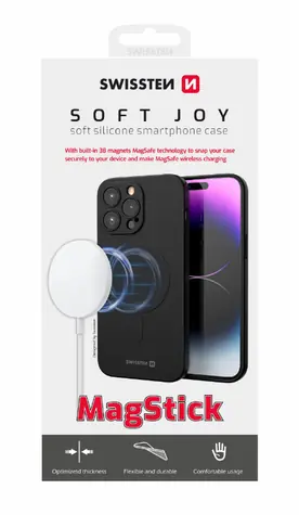 SWISSTEN SOFT JOY MagStick pouzdro pro Apple iPhone 16 Pro Max černá