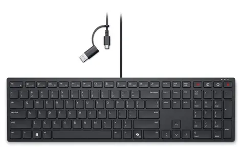 DELL KB525C černá / drátová klávesnice / USB-A + USB-C / HU Layout 