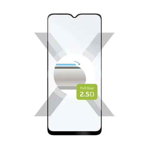 FIXED Ochranné tvrzené sklo Full-Cover pro ZTE Blade A54 / lepení přes celý displej / černé
