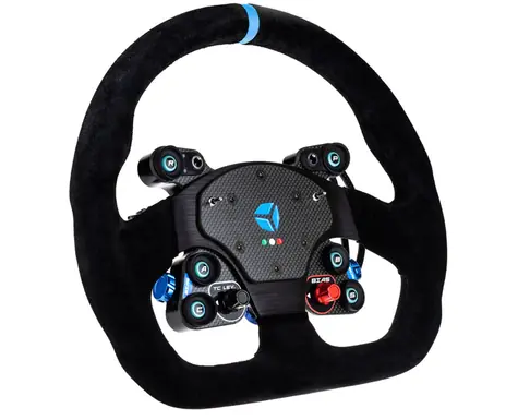 Cube Controls GT Pro Cube modrá / Závodní volant / 2 pádla / 6 tlačítek / bezdrátový 