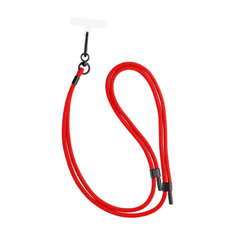 FIXED Univerzální šňůrka NeckUni pro telefony se zadním krytem červená