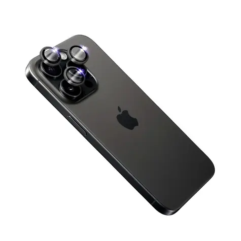 FIXED Safírová ochrana čoček fotoaparátů Sapphire Camera Glass pro Apple iPhone 15 Pro/15 Pro Max černá