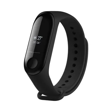 FIXED Silikonový řemínek Silicone Strap pro Xiaomi Mi Band 3/4 černý