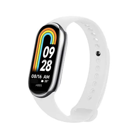 FIXED Silikonový řemínek Silicone Strap pro Xiaomi Mi Band 8/Smart Band 9 bílý