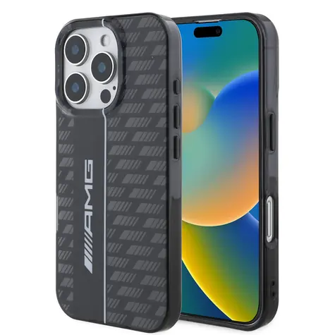 AMG Carbon Pattern Zadní Kryt pro Apple iPhone 16 Pro černá