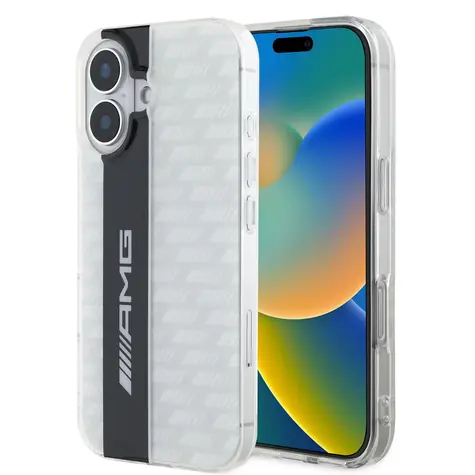 AMG Carbon Pattern Zadní Kryt pro Apple iPhone 16 bílá