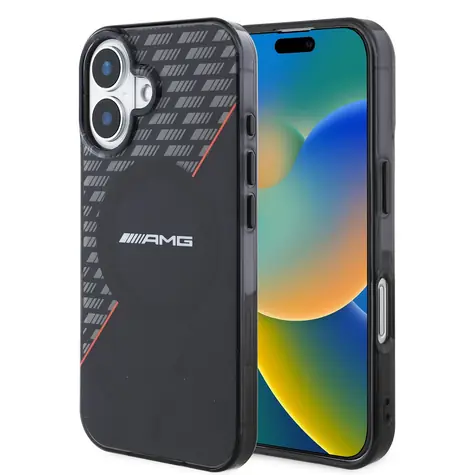 AMG Rhombs MagSafe Zadní Kryt pro Apple iPhone 16 Plus černá/červená