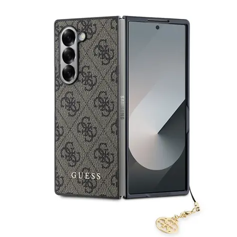 Guess 4G Charm Zadní Kryt pro Samsung Galaxy Z Fold 6 hnědá