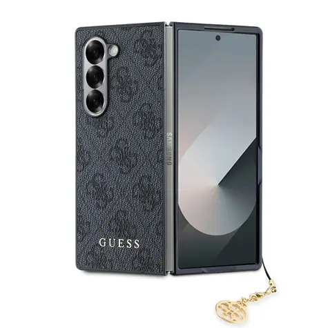 Guess 4G Charm Zadní Kryt pro Samsung Galaxy Z Fold 6 šedá