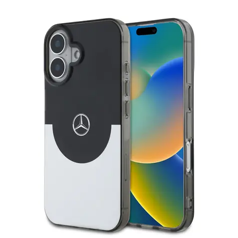 Mercedes PC/TPU Double Layer MagSafe Zadní Kryt pro Apple iPhone 16 černá/Silver