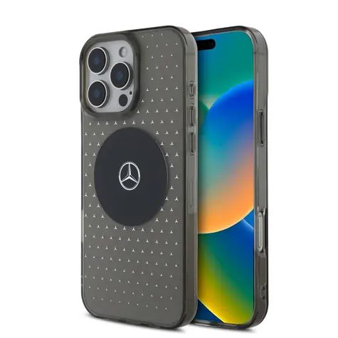 Mercedes PC/TPU Star Pattern MagSafe Zadní Kryt pro Apple iPhone 16 Pro Max černá