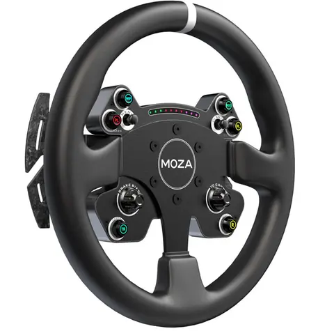 MOZA CS V2P Steering Wheel černá / Závodní volant / 33 cm / 4 pádla / 12 tlačítek 