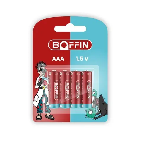 Boffin Baterie AAA 4ks / 1.5V / alkalické / v blistru 