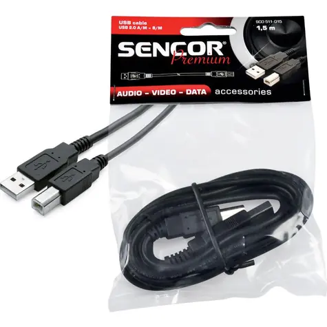 SENCOR SCO 511-015 kabel USB A samec - B samec 1.5 m