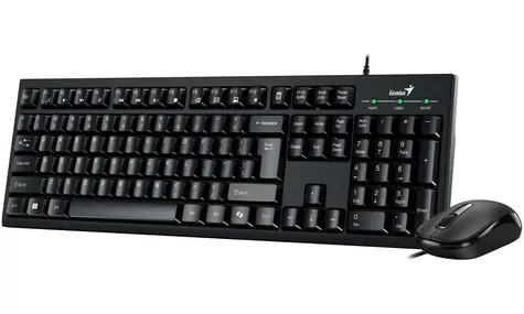 GENIUS KM-100SE černá / Drátový set / Copilot/ USB/ CZ+SK layout