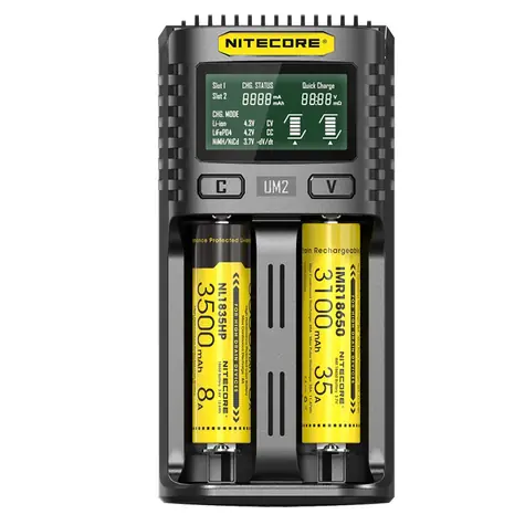 Nitecore UM2 / Nabíječka baterií / 2x AA / LCD displej 