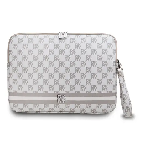 DKNY PU Leather Checkered Pattern and Stripe Obal na Notebook 15/16