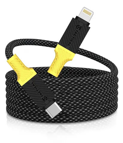 Tactical MagRope USB-C/Lightning 1m černá/žlutá