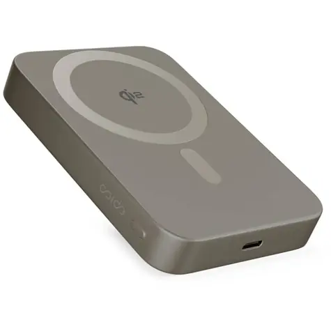 Epico UltraPack EM71 MagSafe Qi2 titanová / Bezdrátová powerbanka / 10000 mAh / USB-C / 15W