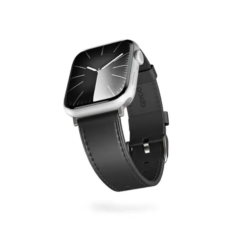 Epico Leather Watch Strap kožený řemínek pro Apple Watch 38/40/41/42mm černá