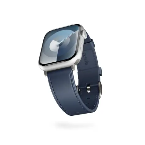 Epico Leather Watch Strap kožený řemínek pro Apple Watch 38/40/41/42mm modrá