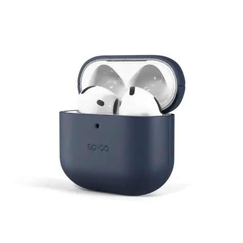 Epico Leather case Ochranné kožené pouzdro pro Apple Airpods 4/4 (ANC) modrá