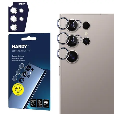 3mk HARDY Lens Protection Pro skla na fotoaparát pro Samsung Galaxy S24 Ultra Gray