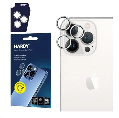 3mk HARDY Lens Protection Pro skla na fotoaparát pro Apple iPhone 13 Pro/13 Pro Max Silver