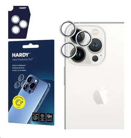 3mk HARDY Lens Protection Pro skla na fotoaparát pro Apple iPhone 14 Pro/14 Pro Max Silver