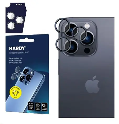 3mk HARDY Lens Protection Pro skla na fotoaparát pro Apple iPhone 15 Pro Black