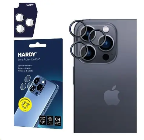 3mk HARDY Lens Protection Pro skla na fotoaparát pro Apple iPhone 15 Pro Max Black