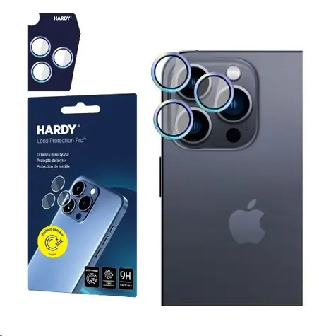 3mk HARDY Lens Protection Pro skla na fotoaparát pro Apple iPhone 15 Pro Max Rainbow