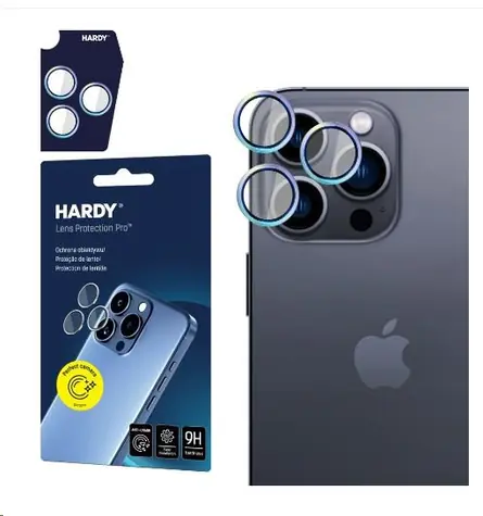 3mk HARDY Lens Protection Pro skla na fotoaparát pro Apple iPhone 15 Pro Rainbow