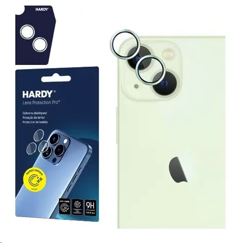 3mk HARDY Lens Protection Pro skla na fotoaparát pro Apple iPhone 15/15 Plus Green