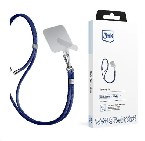 3mk EasyClip šňůrka na telefon Dark Blue (silver)