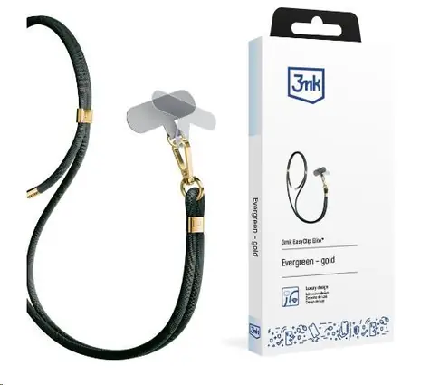 3mk EasyClip šňůrka na telefon Elite Evergreen (gold)