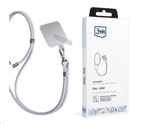 3mk EasyClip šňůrka na telefon Grey (silver)