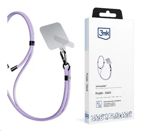 3mk EasyClip šňůrka na telefon Purple (black)