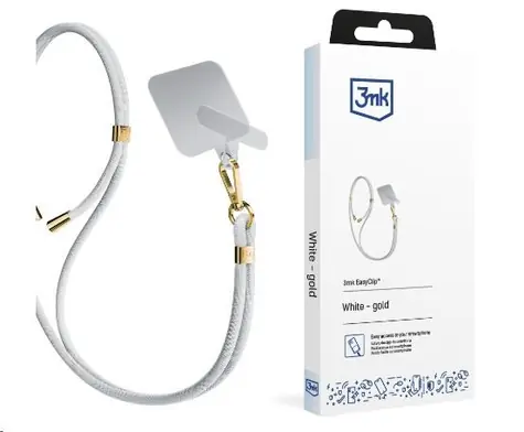 3mk EasyClip šňůrka na telefon White (gold)