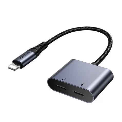 Joyroom SY-L02 Audio adaptér 2v1 Lightning (M) - dvojitý Lightning (F) černá 