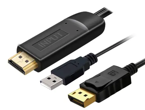 PremiumCord Kabel HDMI 2.0 na DisplayPort 1.2 pro rozlišení 4K@60Hz 2m