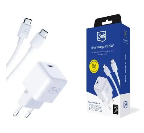 3mk Hyper Charger PD 25W síťová nabíječka + kabel USB-C