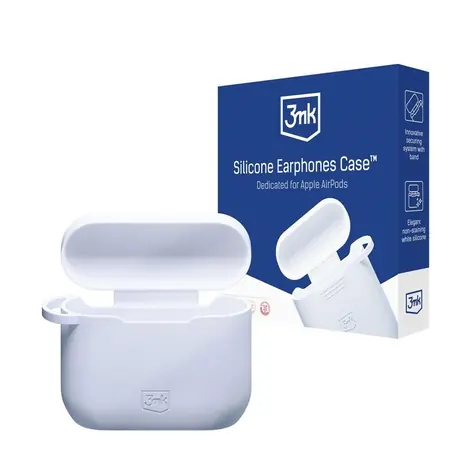 3mk Silicone AirPods Case silikonové pouzdro pro AirPods 2 gen. bílá