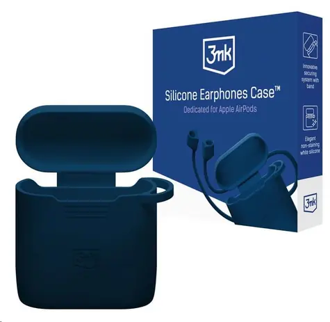 3mk Silicone AirPods Case silikonové pouzdro pro Apple AirPods 3rd gen. modrá